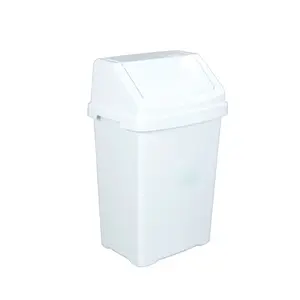 Wham 8L Swing Top Rubbish Bin Ice White White