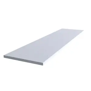 High gloss White Glitter effect Round edge Chipboard & laminate Worktop (T) 2.2cm x (L) 200cm x (W) 38cm