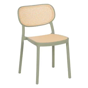 Vernia Stacking Side Chair (Set of 2) Green