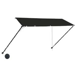 Berkfield Retractable Awning with LED 300x150 cm Anthracite