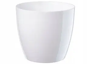 Waste Paper Basket Dust Bin Round Plastic Step Office Bathroom White 28cm