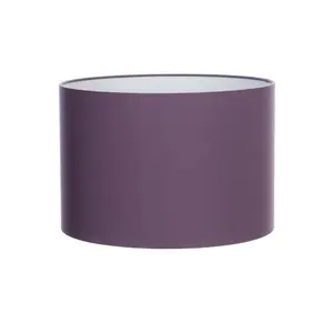 Cotton Drum Lamp Shade ( Screw On ) Mauve Purple / 20cm H x 25cm W x 25cm D