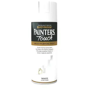 Rust-Oleum Painter's Touch White Gloss Multi-surface Decorative spray paint, 400ml