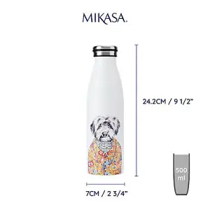 Mikasa Tipperleyhill Cockapoo Double-Walled 500ml Stainless Steel Water Bottle