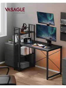 VASAGLE Computer Desk, Writing Desk With Storage Shelves On Left Or Right, 120 Cm Wide Home Office Desk