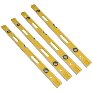 Heavy Duty Cast Aluminium Spirit Level With 3 Vials Builders 36 Inch (915mm) 4pc