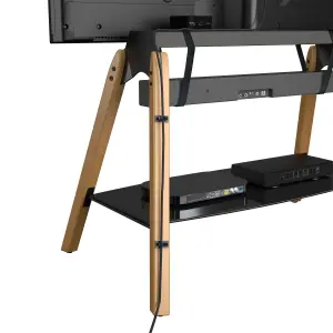 AVF Hoxton Quad Freestanding TV Stand, for TVs up to 86" - Light Wood