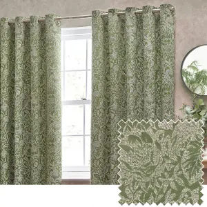 Wylder Nature Bali Botanical Jacquard Eyelet Curtains