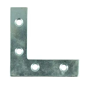 Timco - Corner Plates - Zinc (Size 75 x 75 x 16 - 50 Pieces)