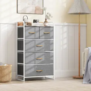 Costway Chest of Drawer with 5 Foldable Drawers Storage Tower