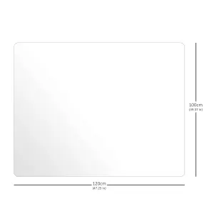 Nicoman Clear Waterproof Non-Slip Desk Pad Protector Mat - 120 x 100 cm