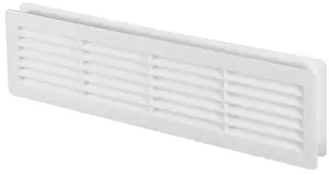 Awenta White 120x440mm Internal Door Plastic Ventilation Grille Air Vent Collar