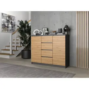 Tian 4 Drawer Combi Chest Anthracite/Artisan