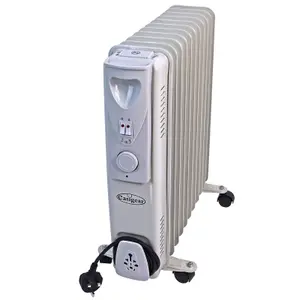 Oil Filled Portable Radiator 2500W Electric Heater 11 Fins 3 settings Thermostat