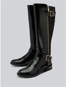 Lotus Bessie Knee High Boots In Black - Size 5