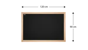 ALLboards Black chalkboard 120x90 cm natural wooden frame