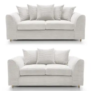 Lennox Cream Sofa Set 3 Seater + 2 Seater