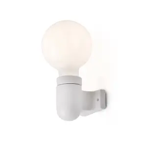 Luminosa Sera Globe Wall Lamp White 1 Light E27