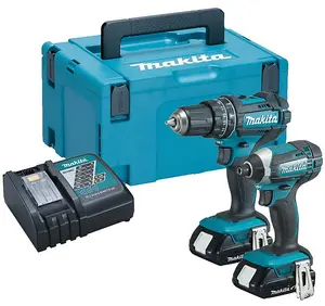 Makita DLX2131 18v Twin Pack DHP482 Combi Drill + DTD152Z Impact Driver - 2 Batt