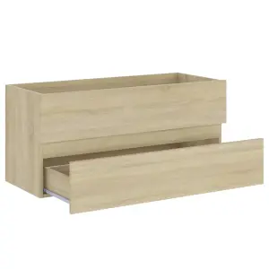 Berkfield Sink Cabinet with Built-in Basin Sonoma Oak Engineered Wood