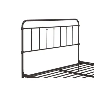 Aanya Bed Frame Classic Steel Grey Performance Velvet / Kingsize (5')