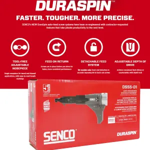 SENCO DuraSpin DS55 Dewalt Collated Screw Attachment for DW268 DCF620 Screwguns