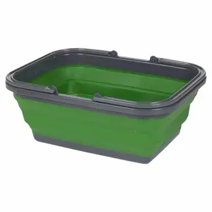 Foldable Laundry Basket Green