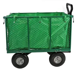 Garden Cart Heavy Duty Trolley Festival Hand Truck Wagon 210L with Folding Sides