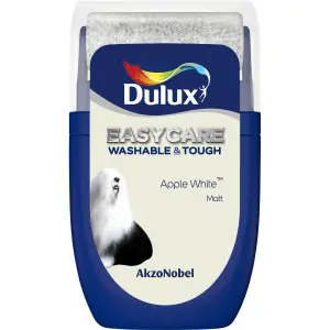 Dulux Easycare Washable & Tough Apple white Matt Wall & ceiling Emulsion paint, 30ml Tester pot