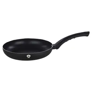 BLAUMANN 3Pc Set Matt Black Colour Cookware Induction Pot Pan Saucepan Casserole Soft Touch Handle