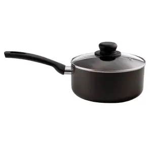 20cm Non-Stick Sauce Pan & Glass Lid