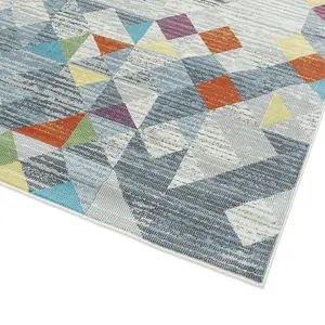 Grey Modern Abstract Easy To Clean Rug For Dining Room-120cm X 170cm