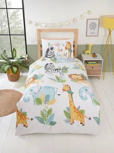 Rumble In The Jungle Single Duvet Cover and Pillowcase Set