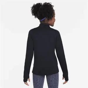 Nike Girls' Dri-FIT Long-Sleeve 1/4-Zip Top - Black - Polyester