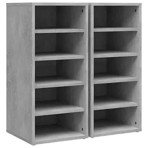 Berkfield Shoe Cabinets 2 pcs Concrete Grey 31.5x35x70 cm Engineered Wood