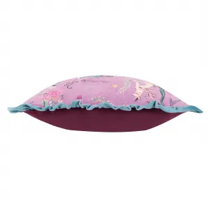 furn. Athena Printed Velvet Feather Rich Cushion