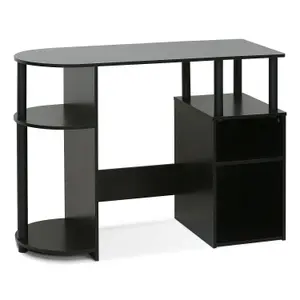 Furinno JAYA Simplistic Computer Study Desk with Bin Drawers, Espresso