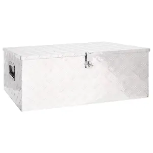 Berkfield Storage Box Silver 100x55x37 cm Aluminium