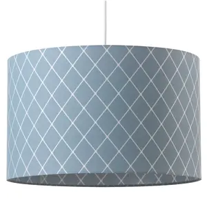 Luminosa Noah Cylindrical Pendant Ceiling Light, Blue