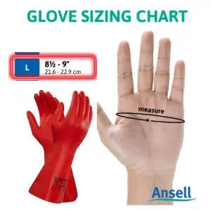 Ansell Solvex 37-900 Nitrile Gloves Chemical & Liquid protection Size 9 (Large) - 1 Pair