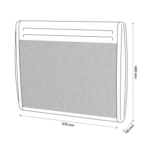 Dillam Electric 1000W White Panel heater