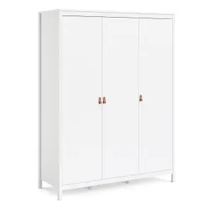 Barcelona Wardrobe with 3 doors in White