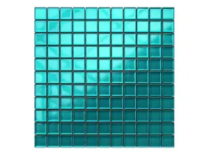 Glass mosaic on mesh for bathroom or kitchen 300mm x 300mm - Hydrangea blue