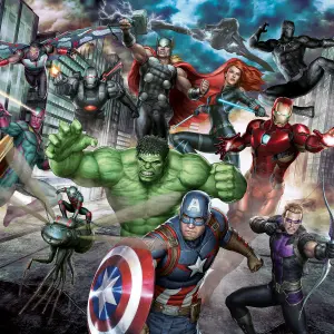 Marvel Avengers Assemble Fixed Size Wall Mural