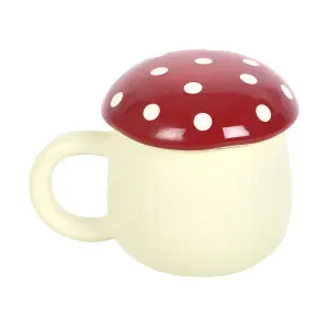 Something Different Mushroom Mug Cream/Red (One Size)