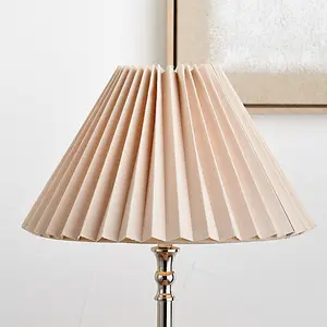 Natural Linen Hard Pleat Tapered Lampshade