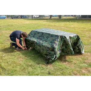 Large 5 x 8 m Tarpaulin Waterproof Heavy Duty Cover Camping Ground Sheet Caravan Furniture Multipurpose 10 Bungee Balls