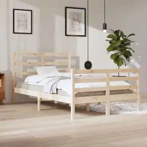 Berkfield Bed Frame Solid Wood Pine 120x200 cm