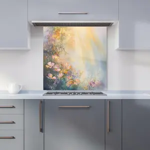 Ava Sterling: 00007 Premium Glass Kitchen Splashback W600mm x H600mm