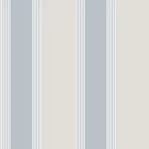 Galerie Italian Style Light Blue Classic Vertical Stripe Design Wallpaper Roll